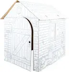 Maison de jeu à colorier en carton "Cabane"