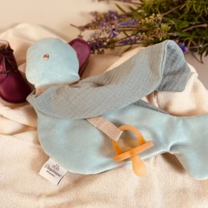 Doudou Oiseau Lavande Vert Céladon