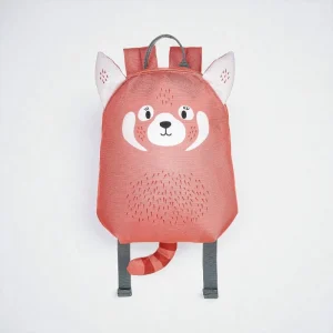 Petit sac à dos bébé – Panda rouge curieux