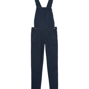 Salopette - Dos croisé denim bleu foncé