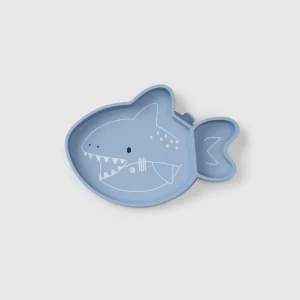 Assiette à goûter en silicone - Sarah le requin