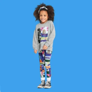 Legging imprimé "World Tour" pour enfants en Coton Bio