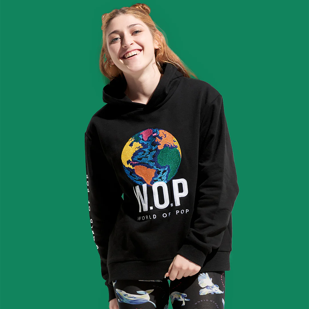 Sweatshirt à capuche Planète en Coton Bio – Image 3