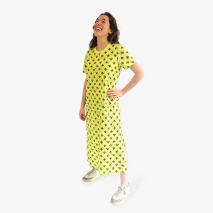 Robe longue imprimée "Bee Lovers" en jersey