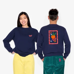 Sweatshirt devant dos bleu "Food Lovers" pour adultes en coton bio