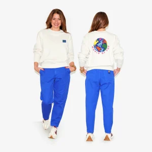 Sweatshirt "Planète" devant dos pour adultes en coton bio