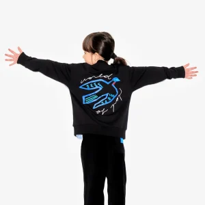 Sweatshirt devant dos "Birds Protect" en coton bio pour enfants