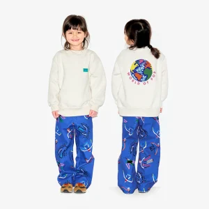 Sweatshirt devant dos "Planète" en coton bio pour enfants