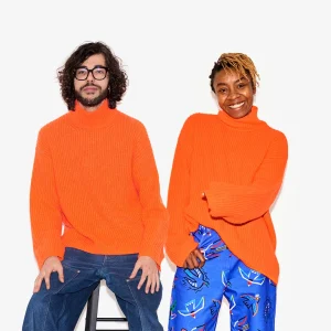 Pull col cheminée fluffy pour adultes