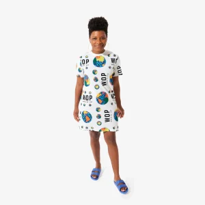 Robe imprimé All Over "Planètes" en Coton Bio