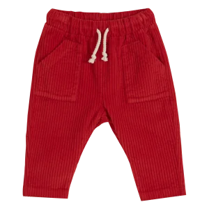 Pantalon - Velours rouge
