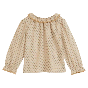 Blouse - Collerette marceau beige
