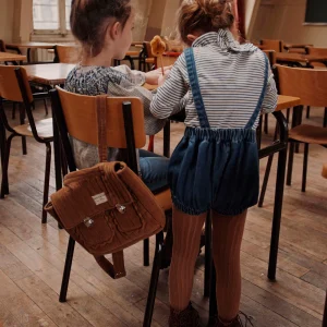 Short à bretelles - Denim bleu foncé