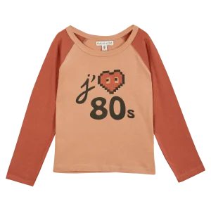 T-shirt - Bicolore vieux rose et rouge