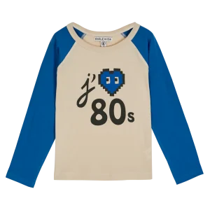 T-shirt - Bicolore écru et bleu