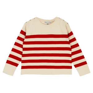 T-shirt - Marinière rouge et écru