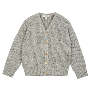 Cardigan enfant - Laine recyclée gris