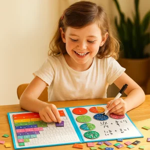 Jouet éducatif magnétique Montessori – fractions pour enfants
