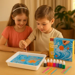 Coffret créatif de peinture à l’eau effet marbre