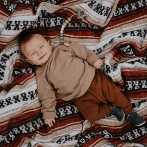 Pantalon french terry rouille