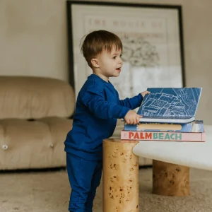 Pantalon French Terry Bleu Royal