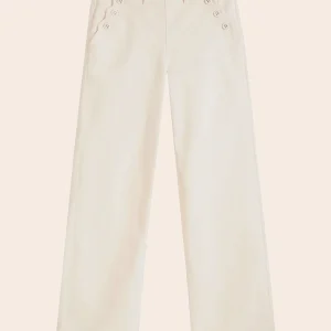Pantalon à pont - Denim stretch écru