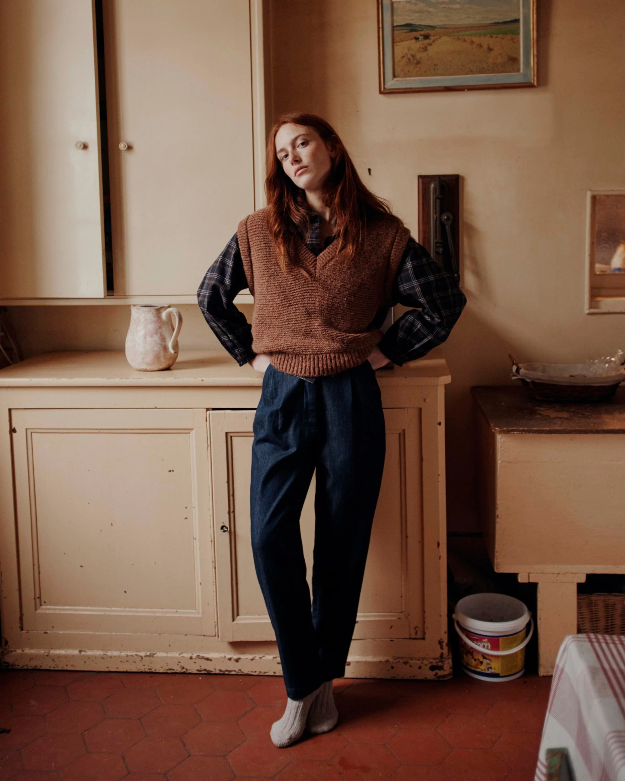 Pantalon - Carotte denim bleu foncé – Image 5