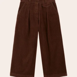 Pantalon - 7/8 velours cotelé marron