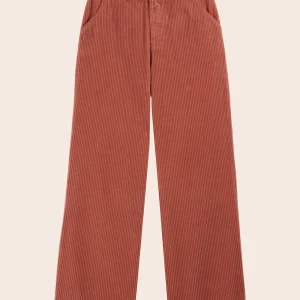 Pantalon - Velours cotelé brique