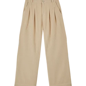 Pantalon - Palazzo velours brioche