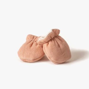 Moufles pour poupée milleraies saumon