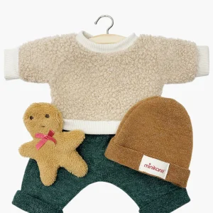 Babies - Ensemble 3 pièces "Bonhomme pain d'épices" vert avec doudou