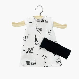 Amigas - Robe Iva en coton Paris et son headband en jersey noir