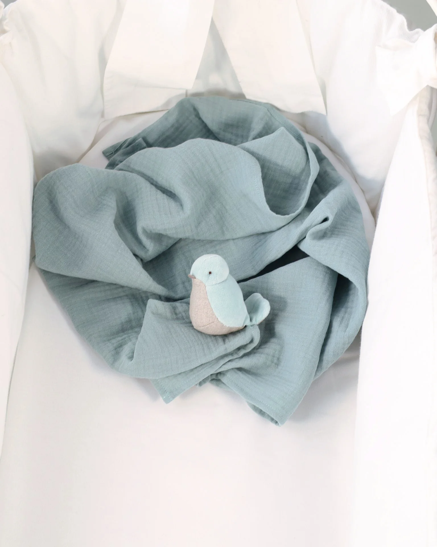 Doudou Lange Oiseau Vert Céladon – Image 4