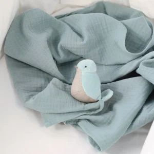 Doudou Lange Oiseau Vert Céladon