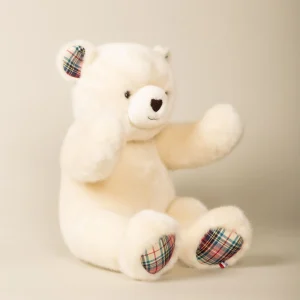 Peluche Grand Ours Robert Beige Ecossais