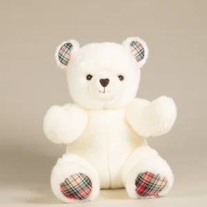 Peluche Petit Ours Robert Blanc Ecossais