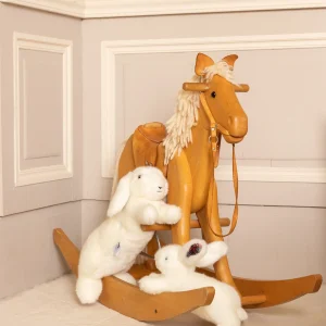 Lapin en Peluche Martin  Blanc Ecossais