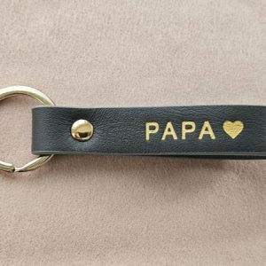 Porte-clés personnalisé en cuir "Papa" - Royal Marais