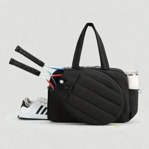 Sac de tennis fille – Compartiments raquette et chaussures séparés | Noir