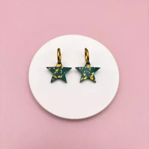 Boucles d'oreilles Créoles Etoiles - Studio Annette